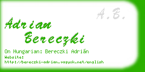 adrian bereczki business card