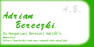 adrian bereczki business card